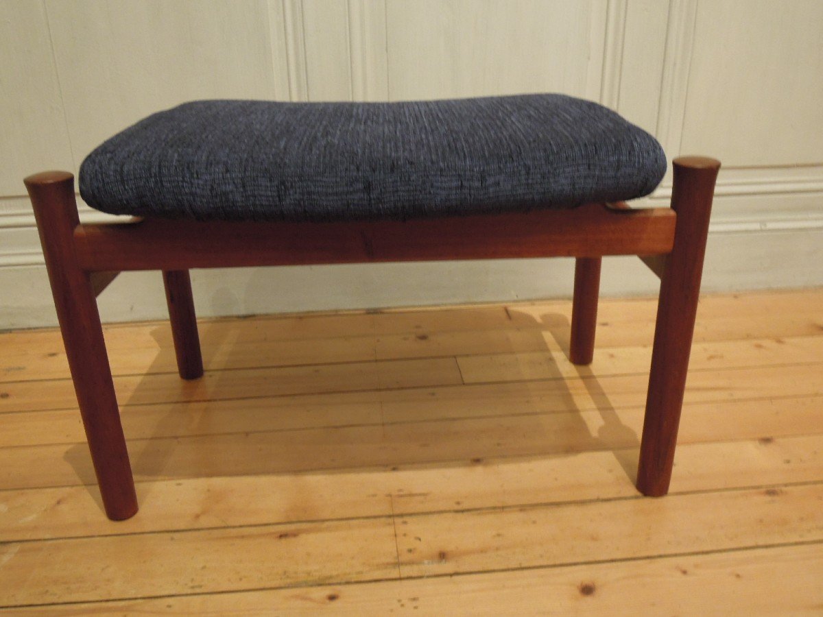 Pair Of Søren Hansen Teak Stools Or Footstools By Fritz Hansen-photo-2