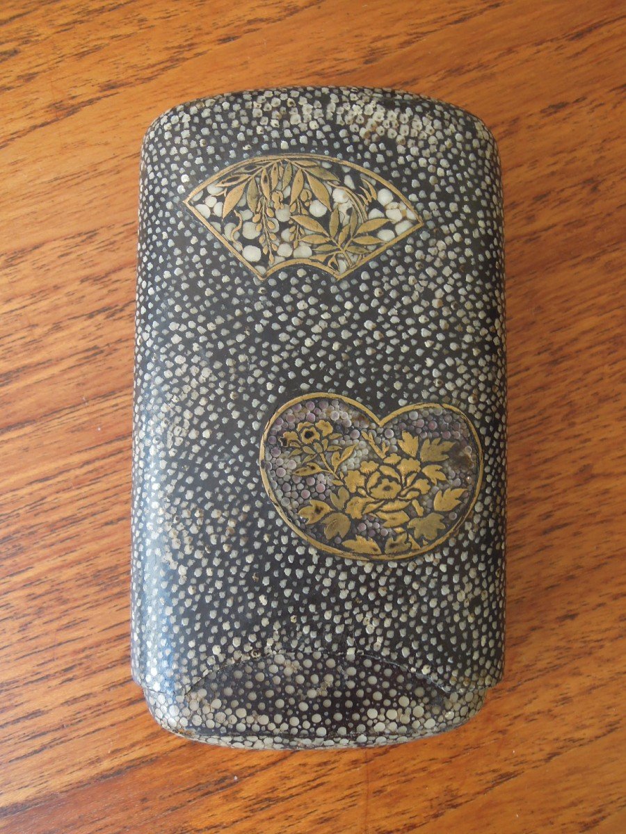 Boîte ou étui à cigares Art Nouveau en galuchat (Japon ?)