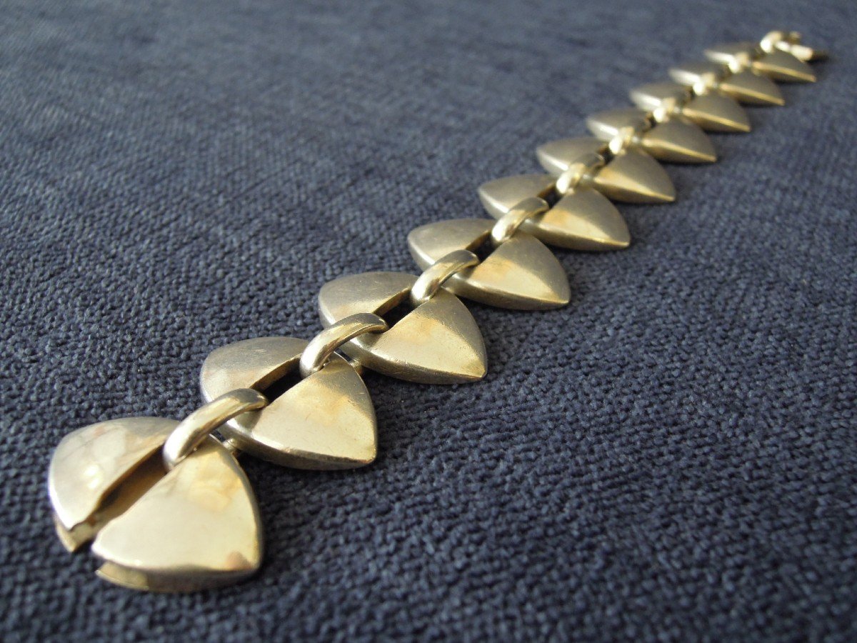 Scandinavian Design: Solid Silver Bracelet By Nanna Ditzel Produced By The Dane Georg Jensen-photo-6