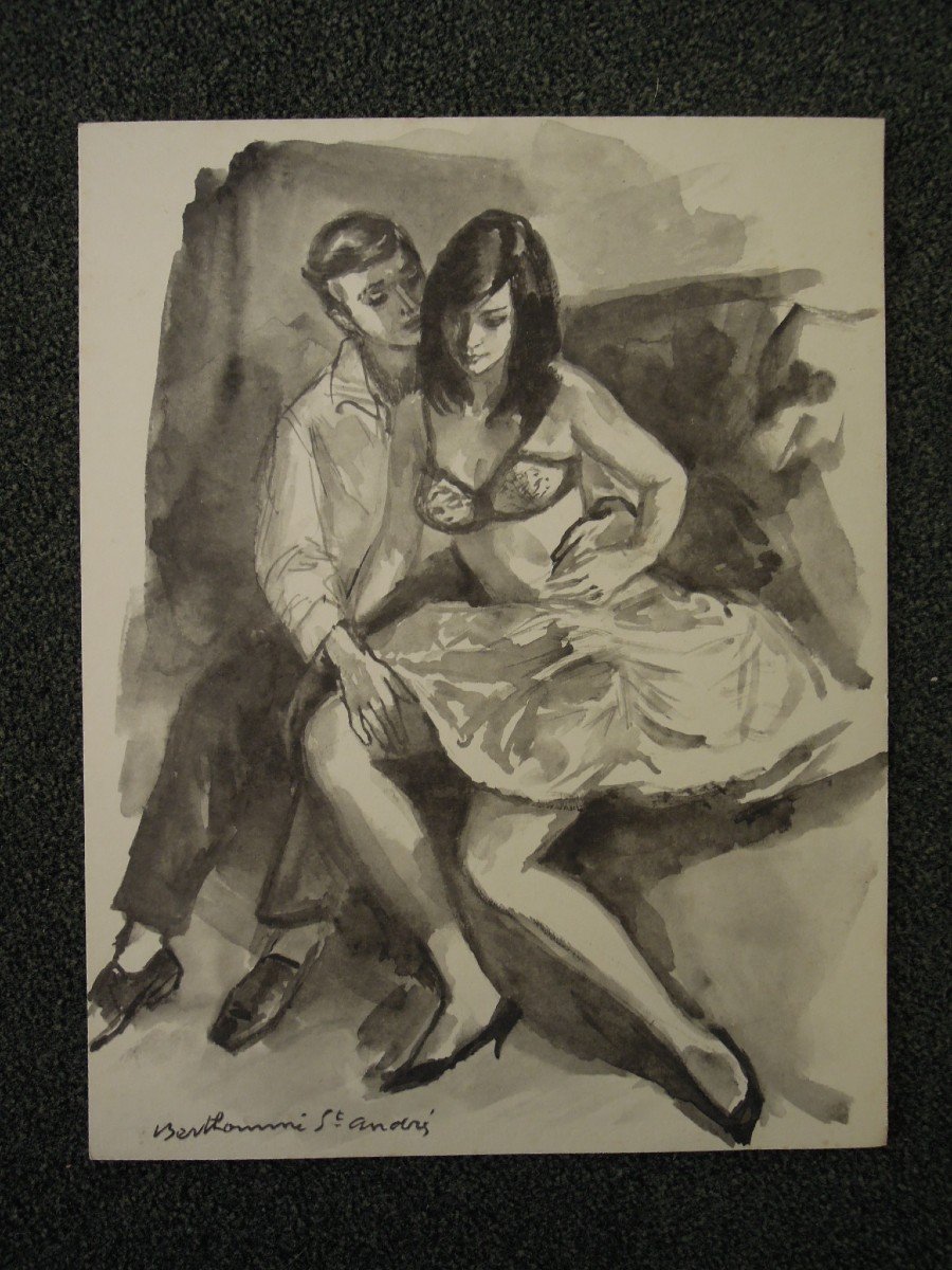 Lot de 12 lithographies de nus "Les peintres témoins de leur temps, l'Amour" 1964 par Mourlot-photo-4