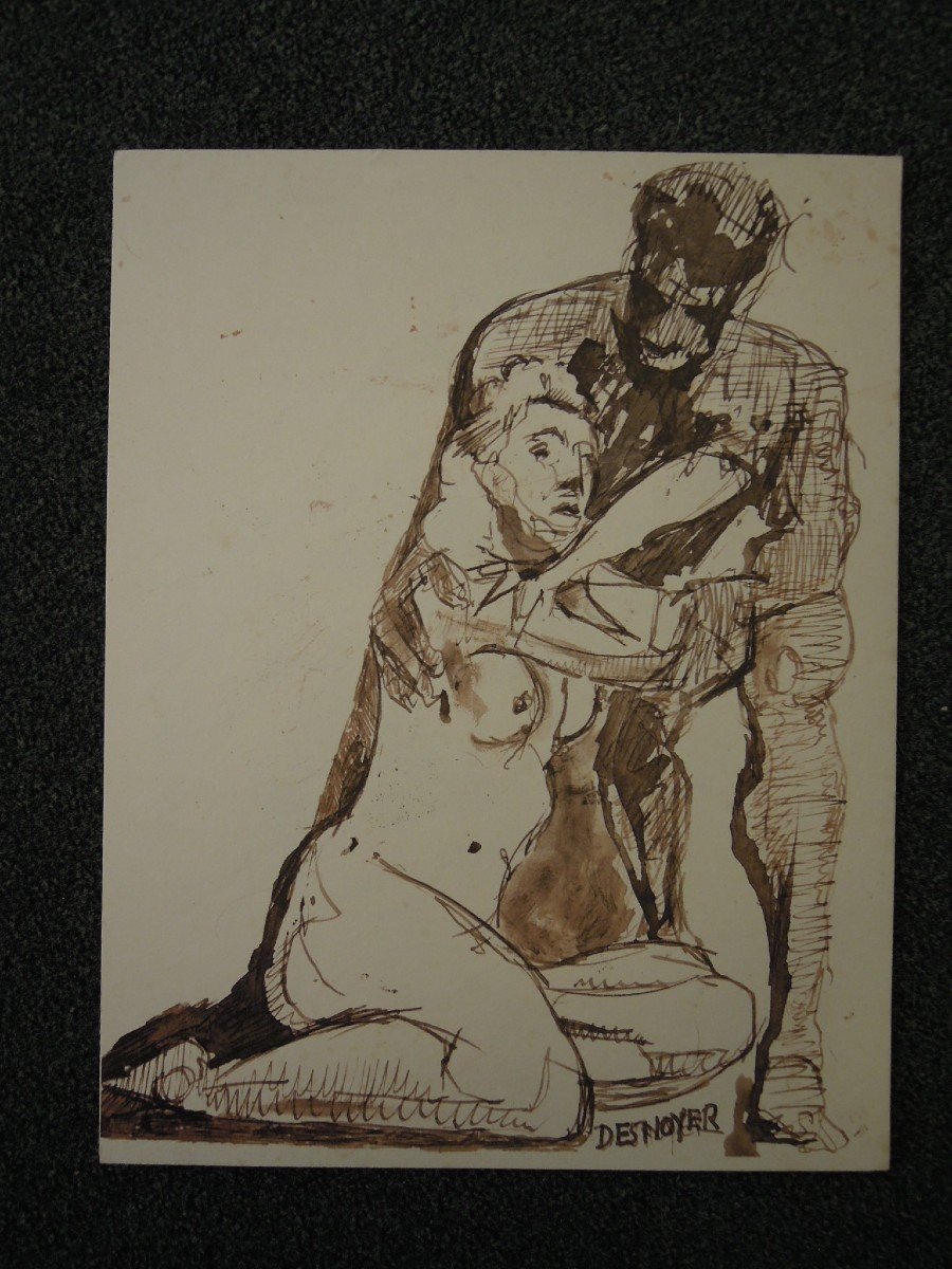 Lot de 12 lithographies de nus "Les peintres témoins de leur temps, l'Amour" 1964 par Mourlot-photo-3