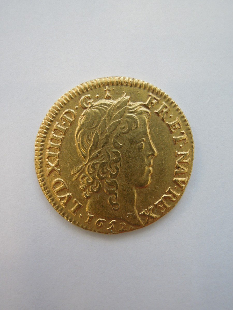 Monnaie de France - Louis XIV - Louis d'or à la mèche longue - 1652 - Amiens X