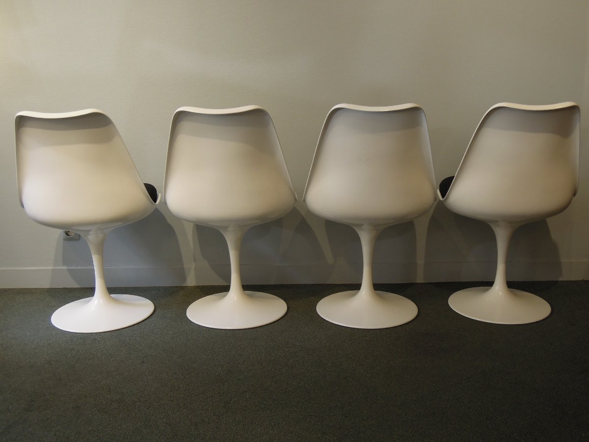 Suite de 4 chaises Tulip d'Eero Saarinen pour Knoll International-photo-4
