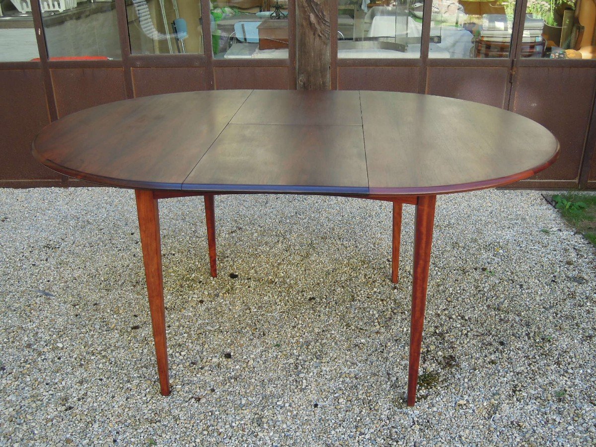 Vintage Scandinavian Design: Rosewood Dining Table, Integrated Extension-photo-8