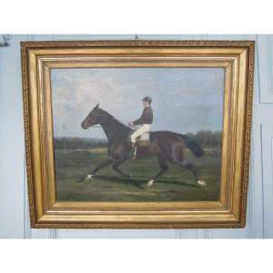 Painting Of A Trotting Horse And Its Rider By Paul Le More