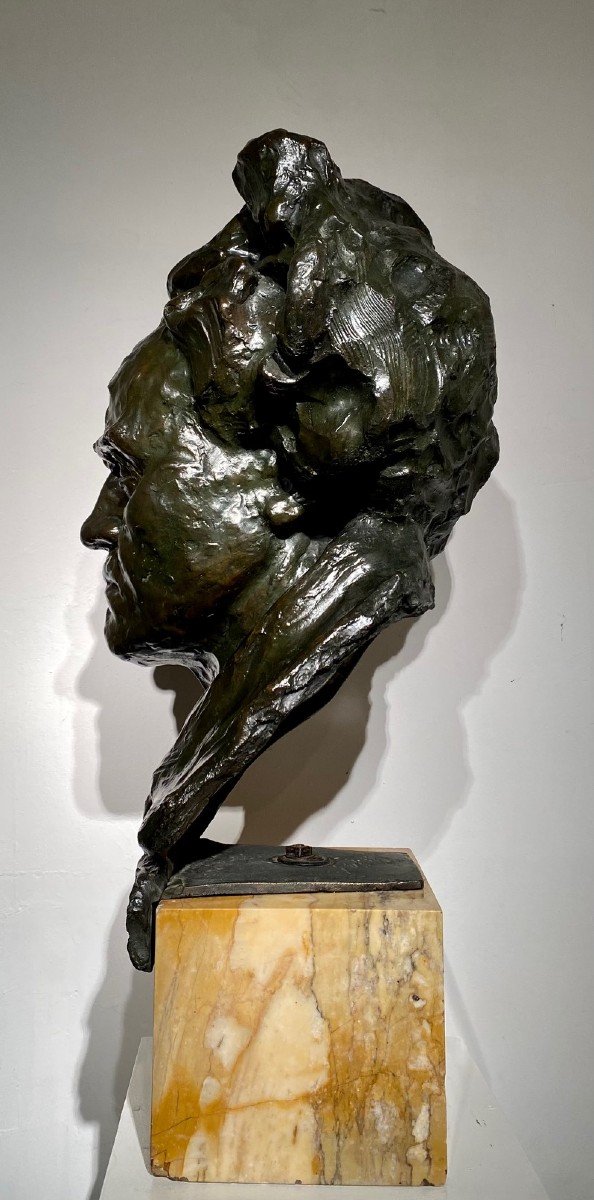 Bronze Buste De Beethoven -grandeur Nature- Italo Giordani -valsuani Cire Perdue-78 Cm!-photo-6