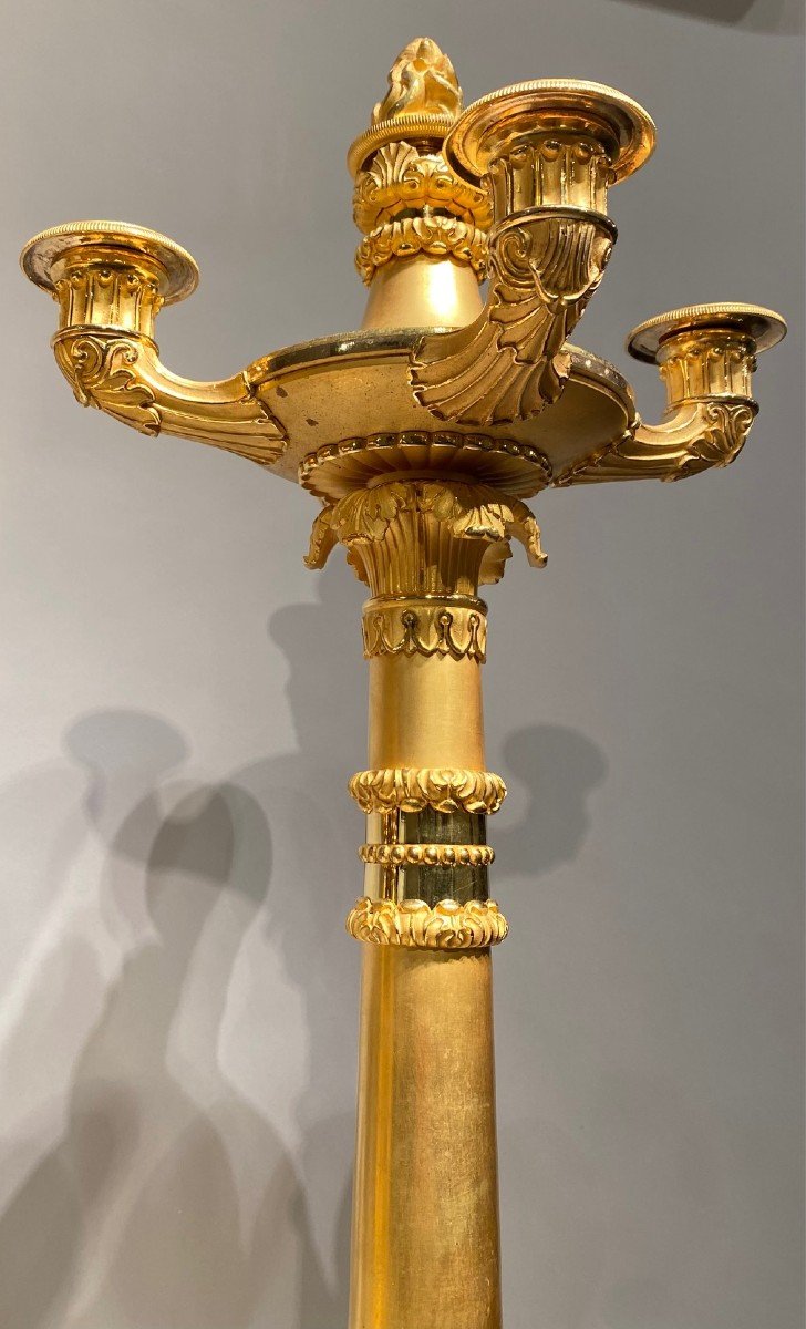 Charles X Garniture Clock Set , Circa 1830-photo-3
