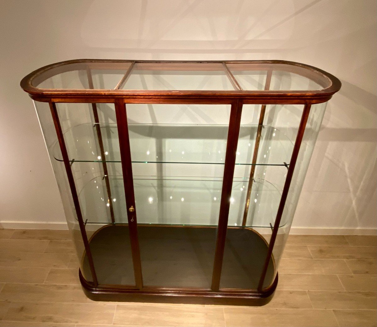 A Late 19thc Free Standing Mahogany Display Cabinet -photo-5