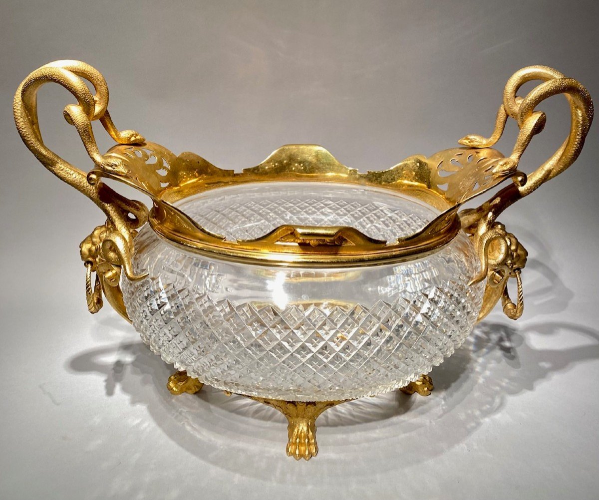 Imposing Baccarat Jardiniere Napoleon III-photo-1