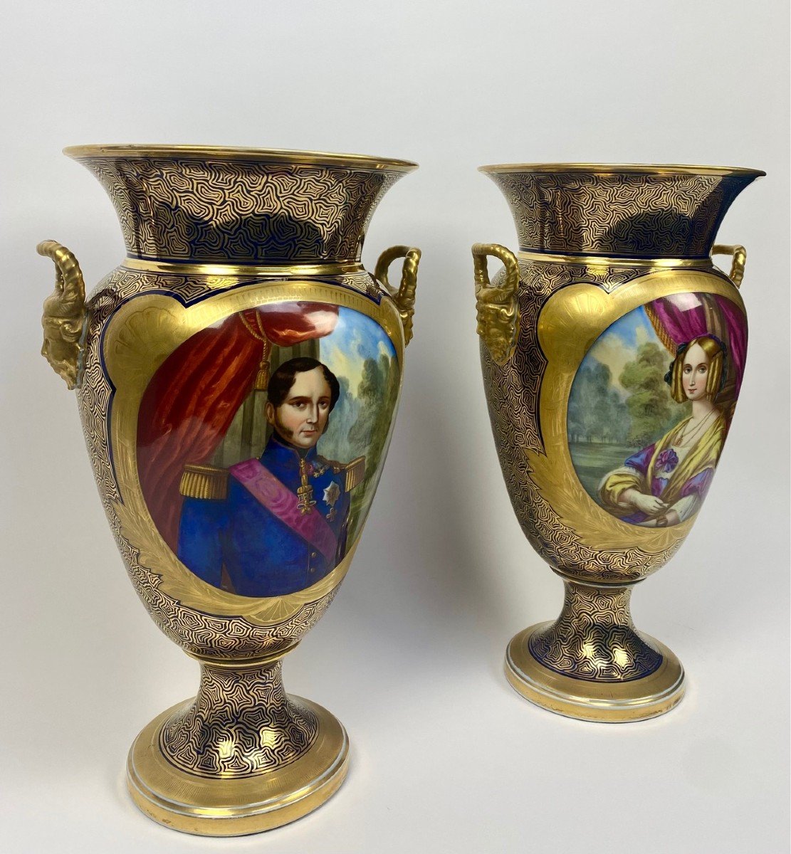 Pair Of Bayeux Porcelain Vases.-photo-7