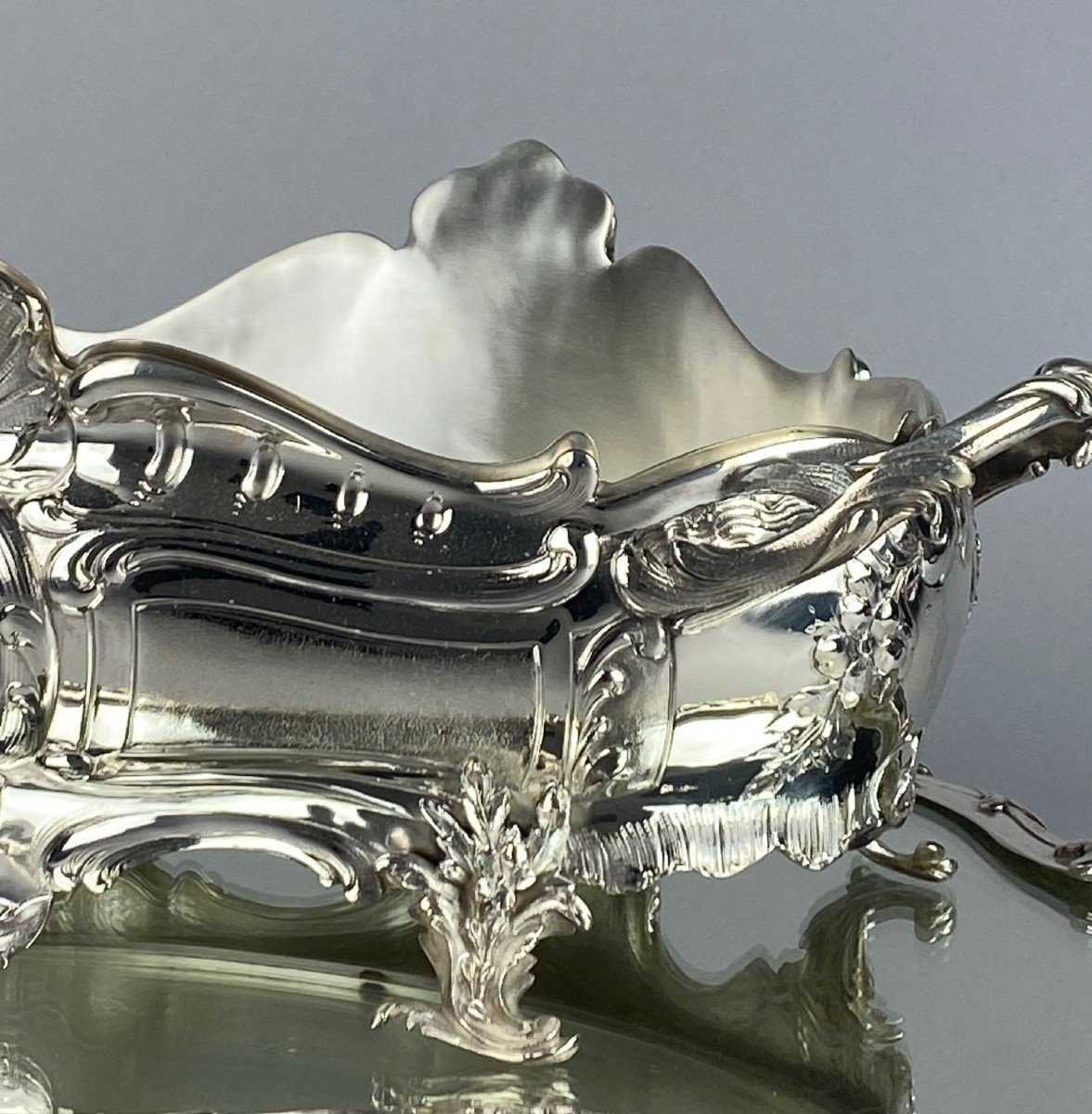 Silver Centerpiece Planter By Delheid -photo-3