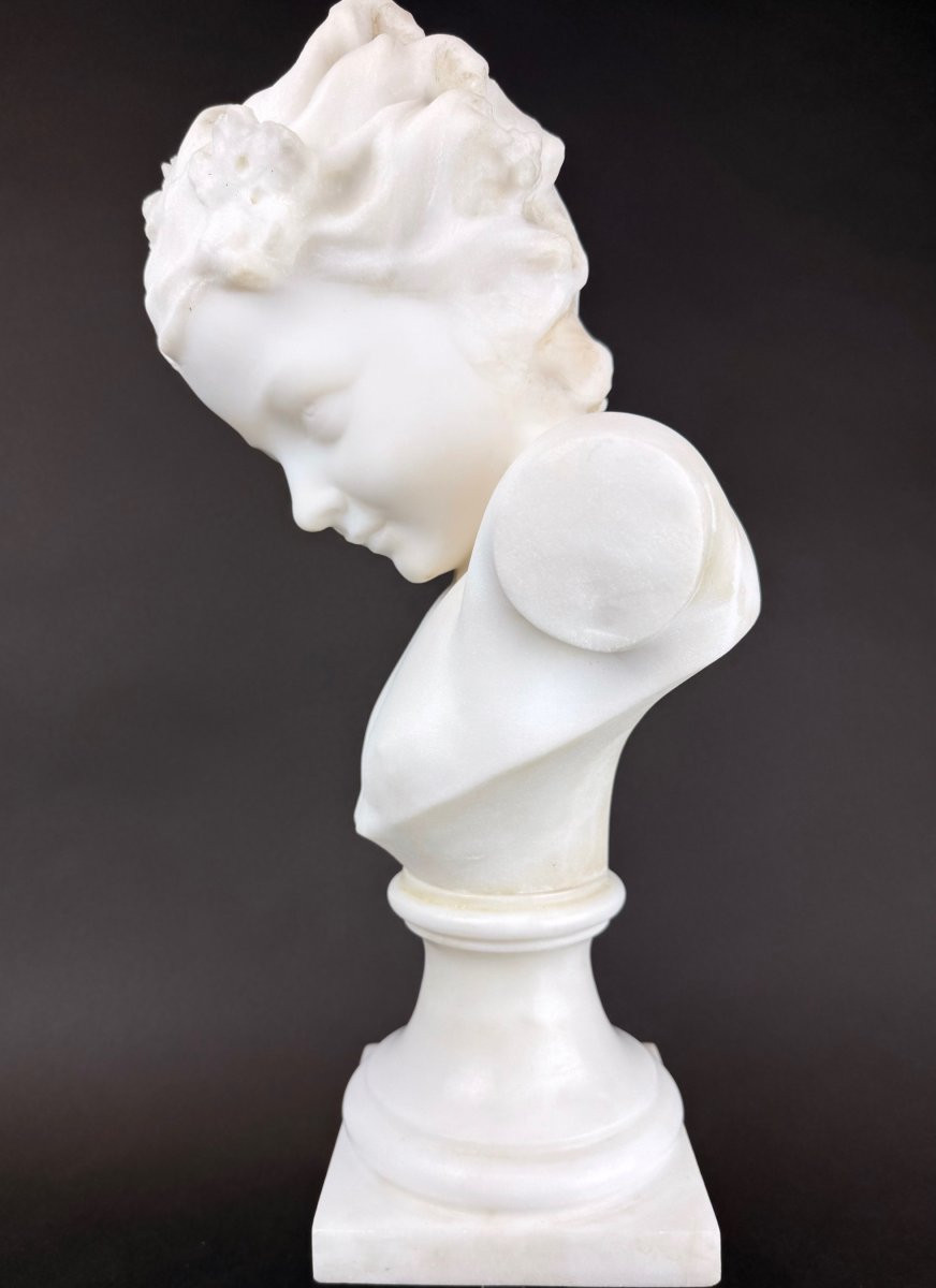 Marble Bust Of A Child, By Guglielmo Pugi -photo-5