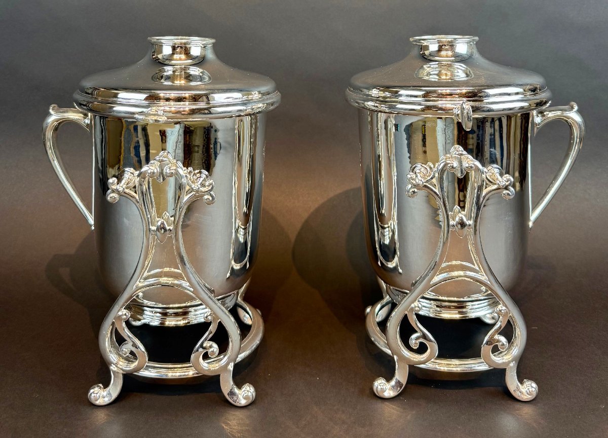 Pair Of 19th Century Christofle Coolers-photo-2