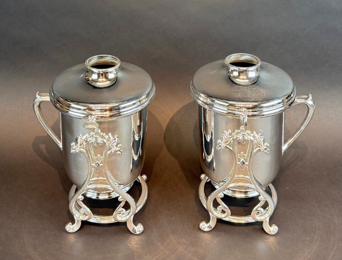 Pair Of 19th Century Christofle Coolers-photo-3