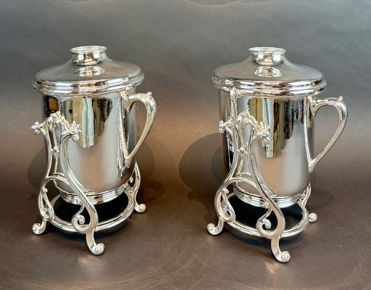 Pair Of 19th Century Christofle Coolers-photo-3
