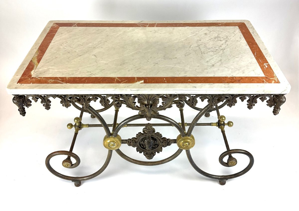 Wrought Iron Butcher's Table – France, Late 19th Century-photo-5