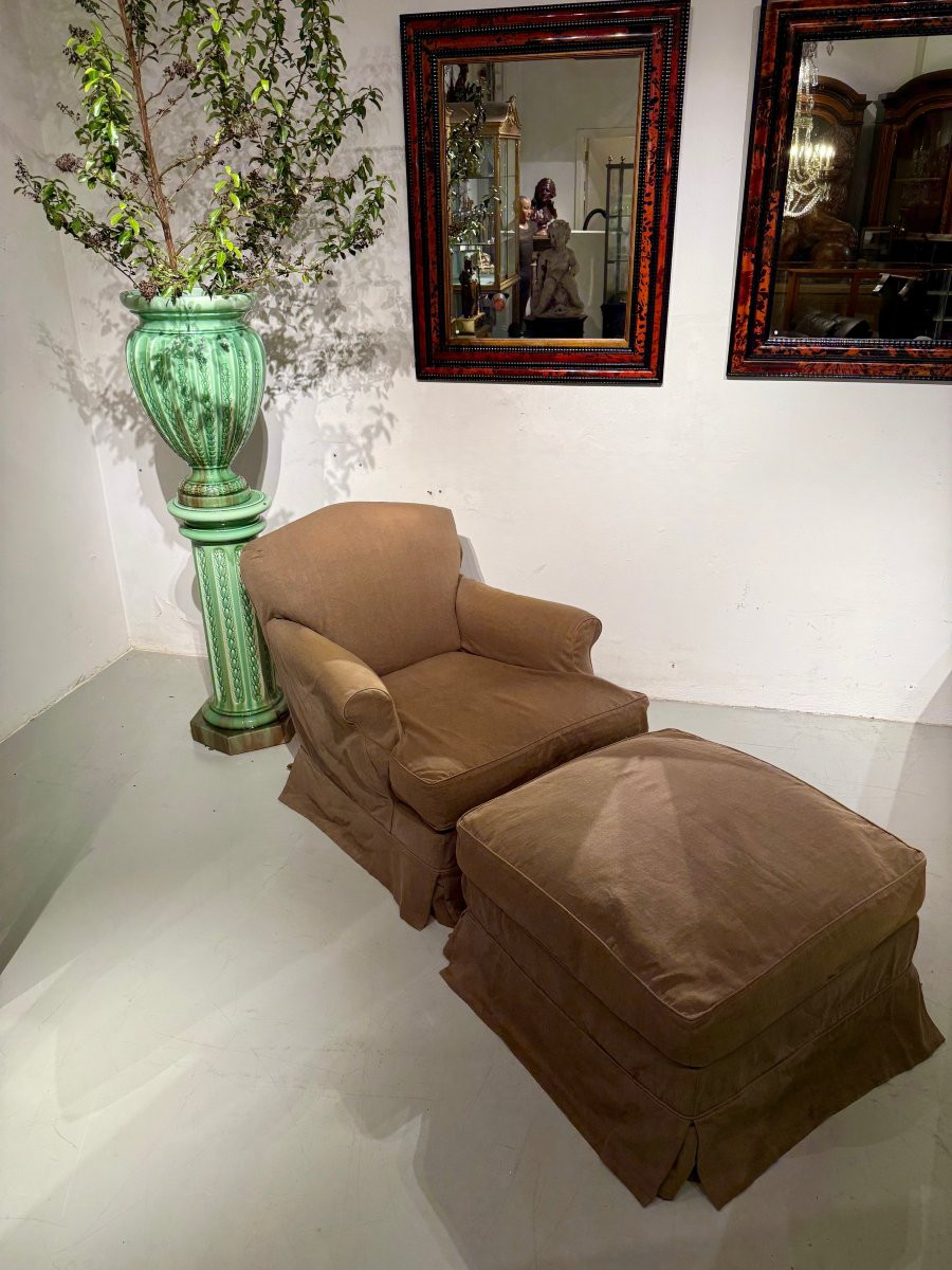 Howard Armchair And Footstool By Axel Vervoordt-photo-1