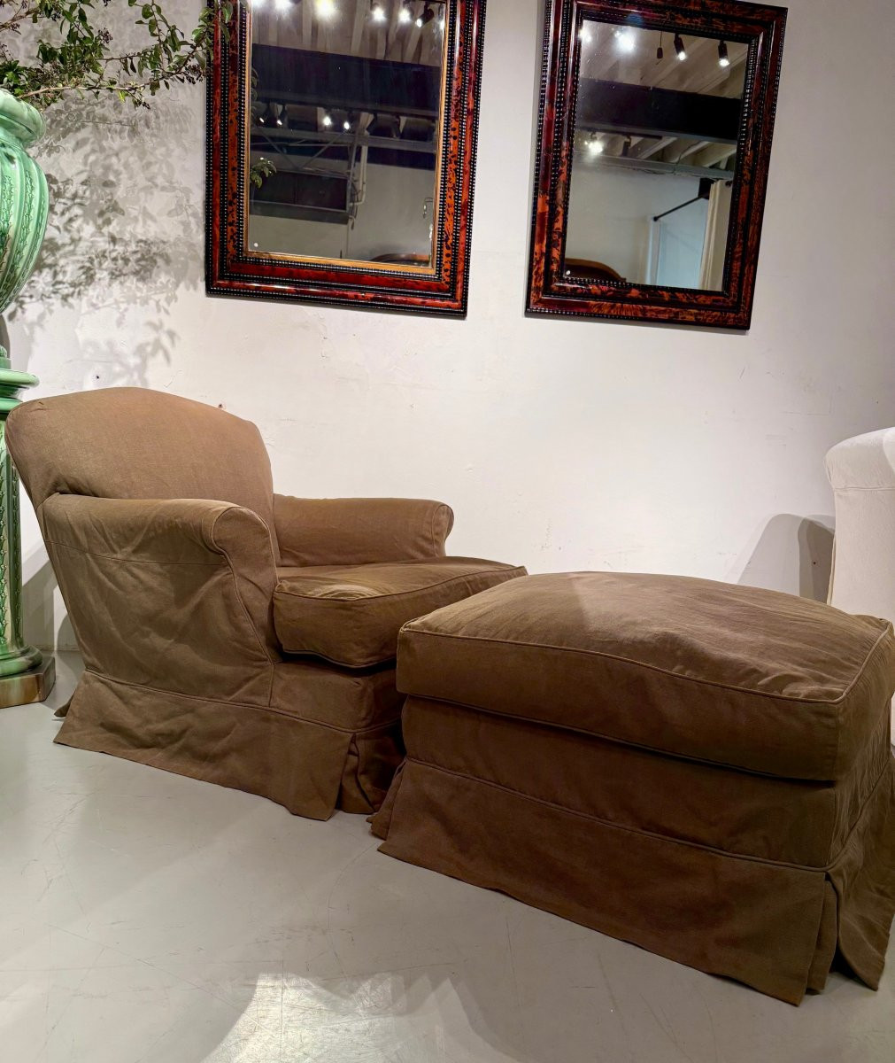 Howard Armchair And Footstool By Axel Vervoordt-photo-3