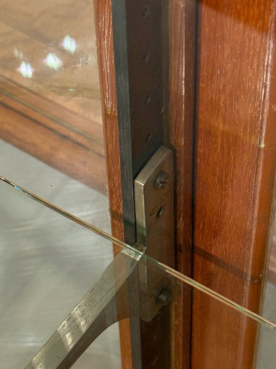 Pair Of Art Deco Mahogany Shop Display Cases / Counters-photo-8