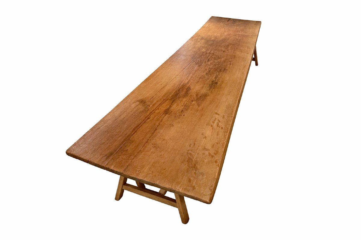 Grande table  - table à tréteaux-  L357 cm-photo-2