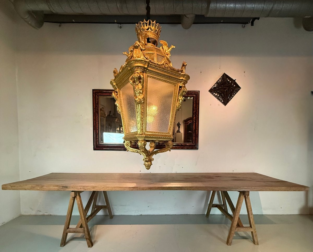 Grande table  - table à tréteaux-  L357 cm-photo-1