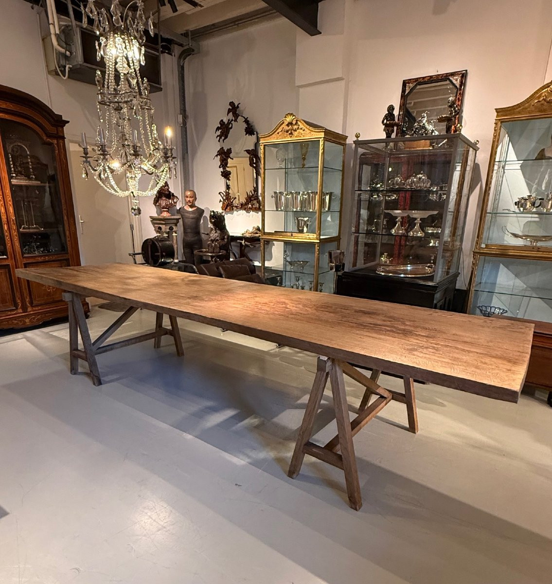 Large Table - Trestle Table - L357 Cm-photo-3