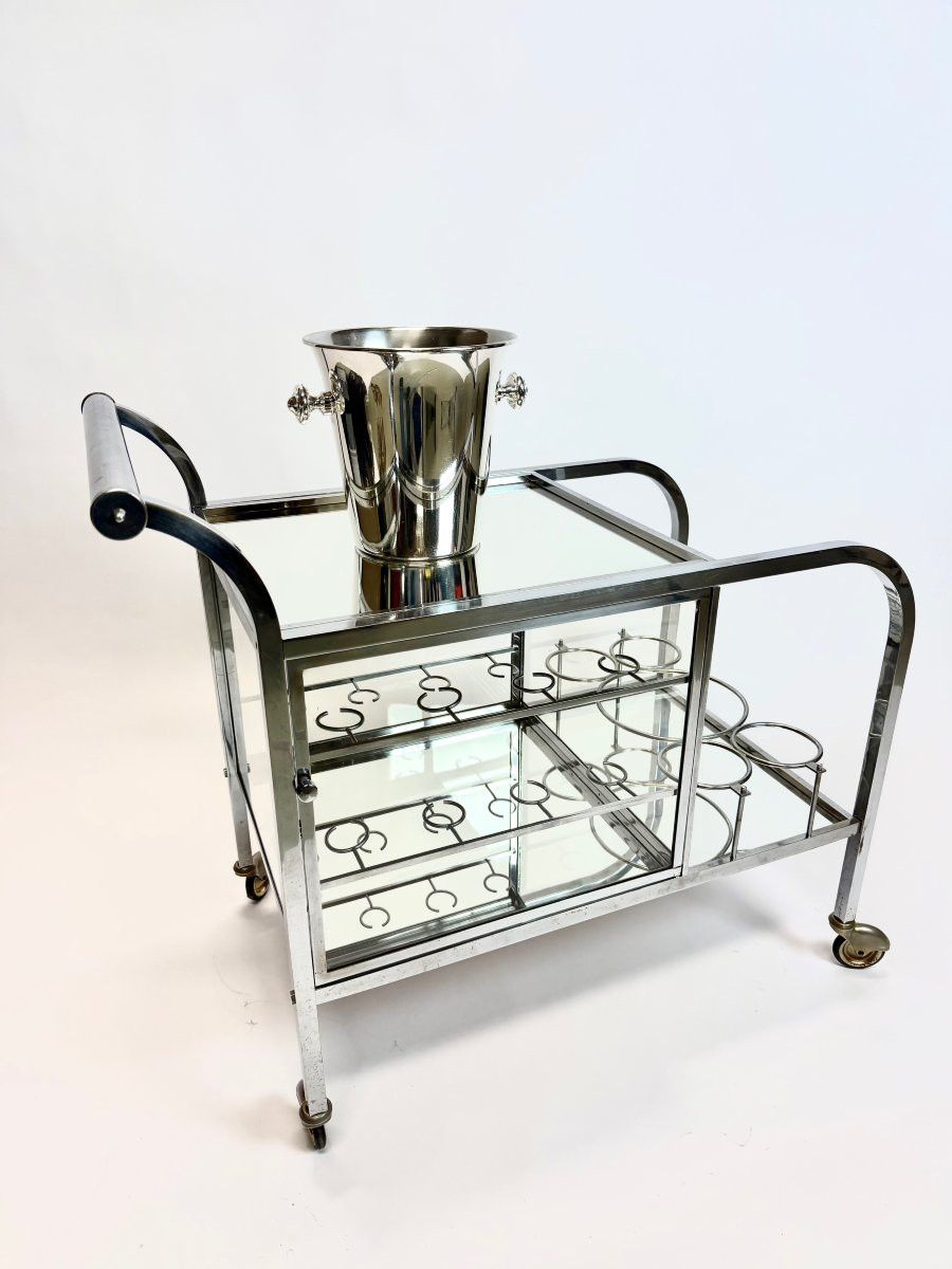 An Art Deco Rolling Bar Cart-photo-4
