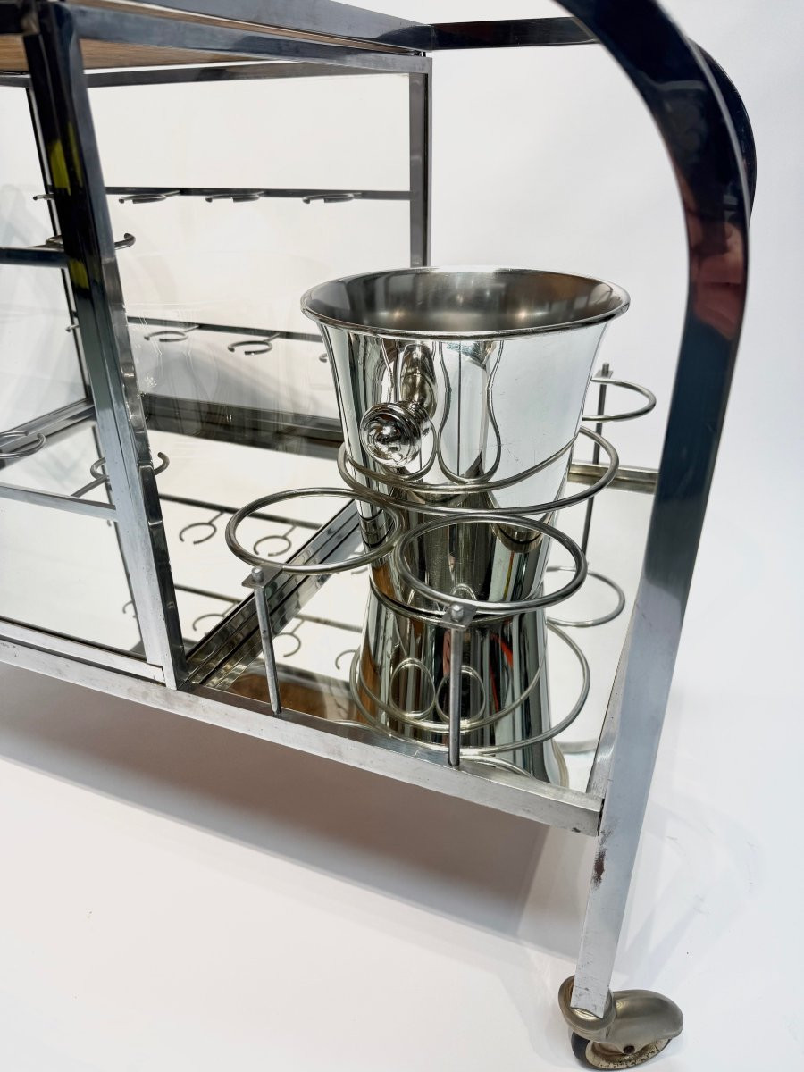 An Art Deco Rolling Bar Cart-photo-6