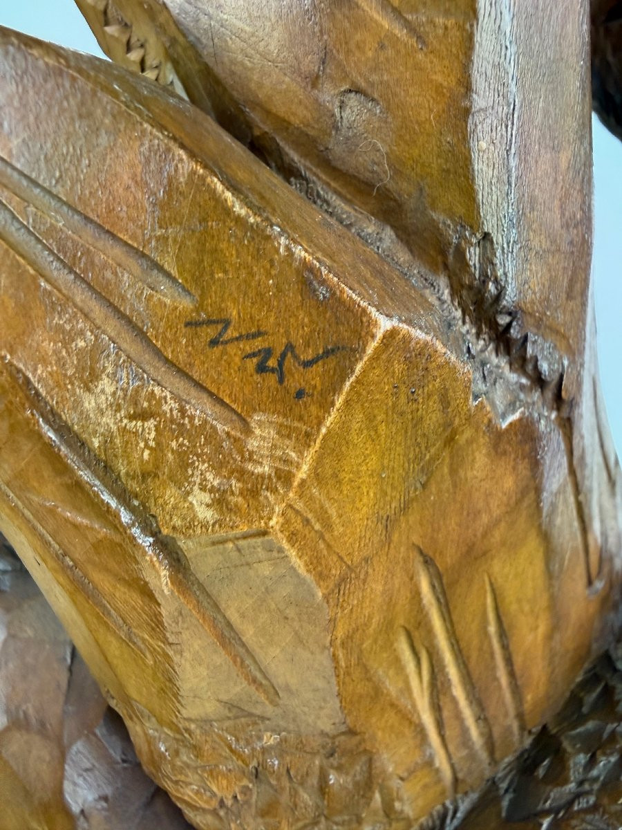 Group Of Chamois Carved In Walnut, Black Forest – Late 19th Century-photo-7