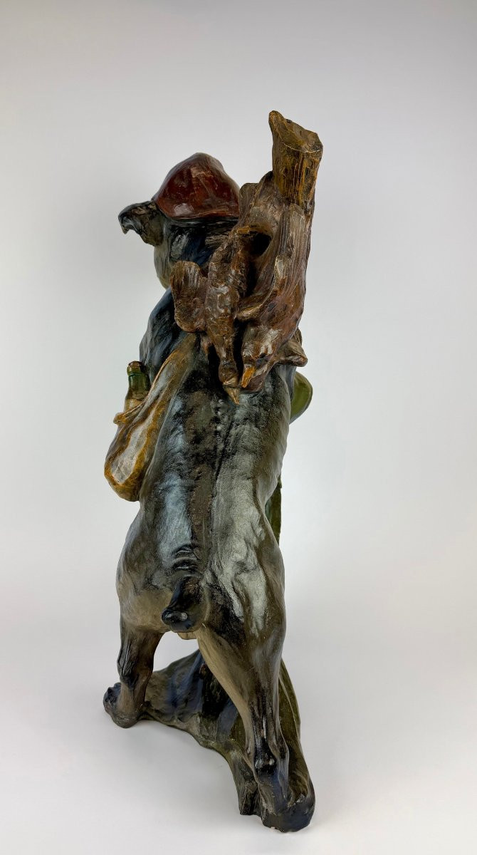  Bouledogue en terre cuite, Autriche, début du XXe siècle-photo-1