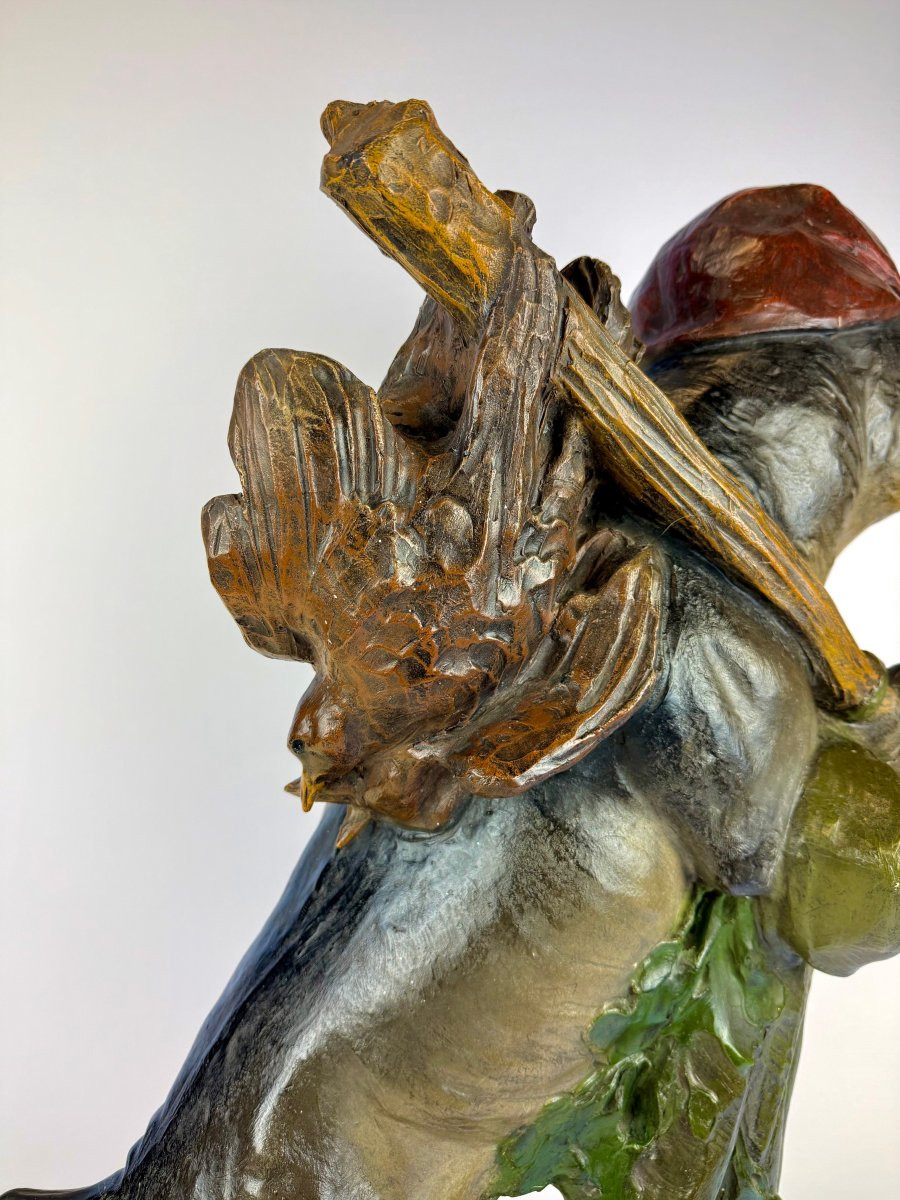  Bouledogue en terre cuite, Autriche, début du XXe siècle-photo-3