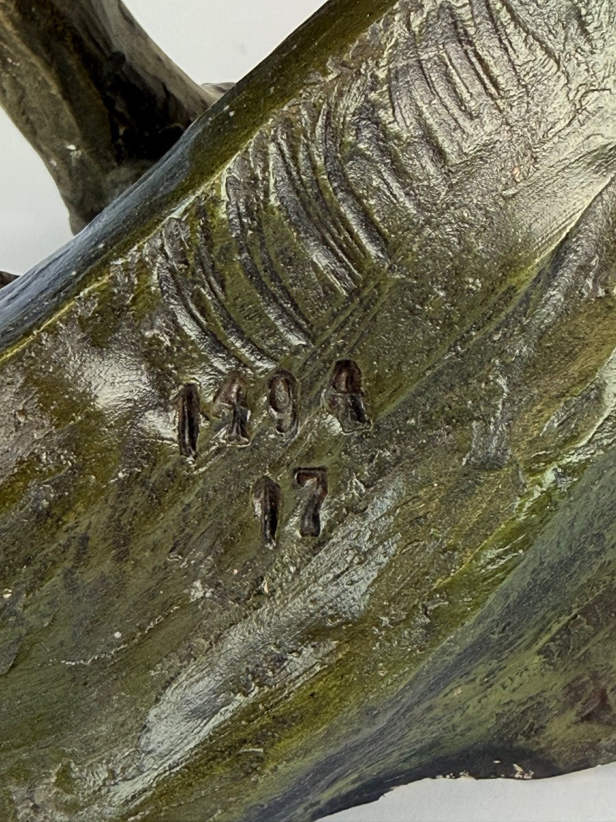  Bouledogue en terre cuite, Autriche, début du XXe siècle-photo-4