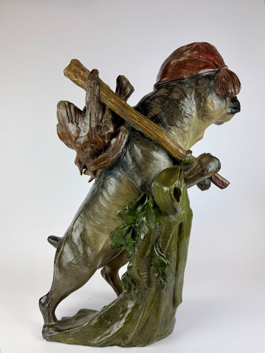  Bouledogue en terre cuite, Autriche, début du XXe siècle-photo-7