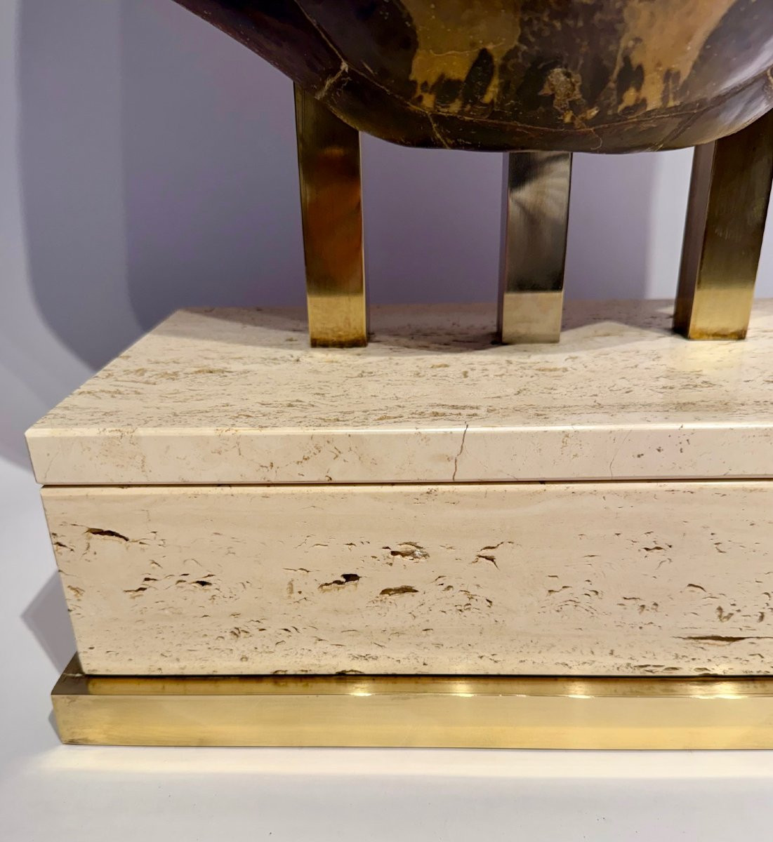 Vintage Table Lamp In Turtle Shell-photo-3