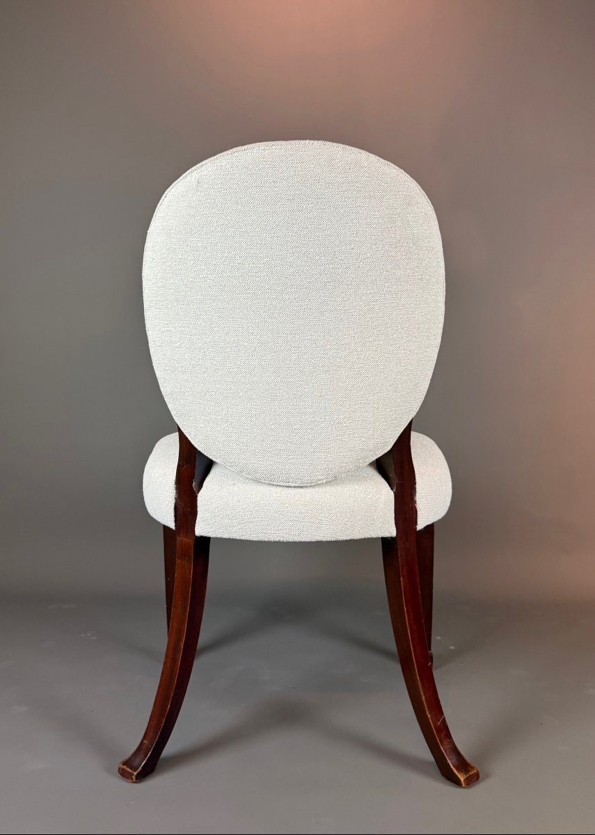 12 Mid-twentieth Century Regency Revival Dining Chairs-photo-5
