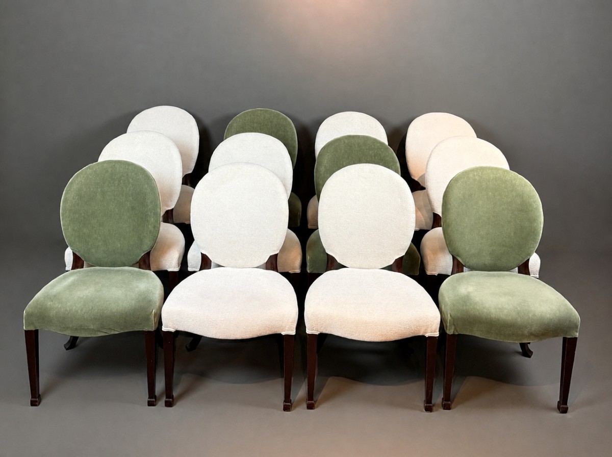 12 Mid-twentieth Century Regency Revival Dining Chairs