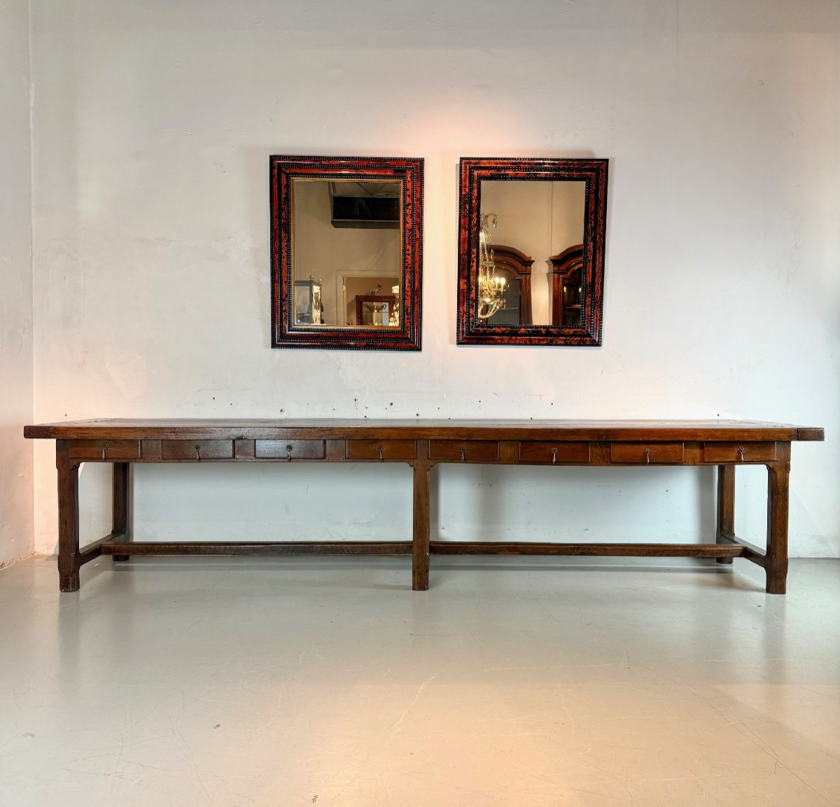 Grande Table De Monastère / réfectoire  En Chêne 