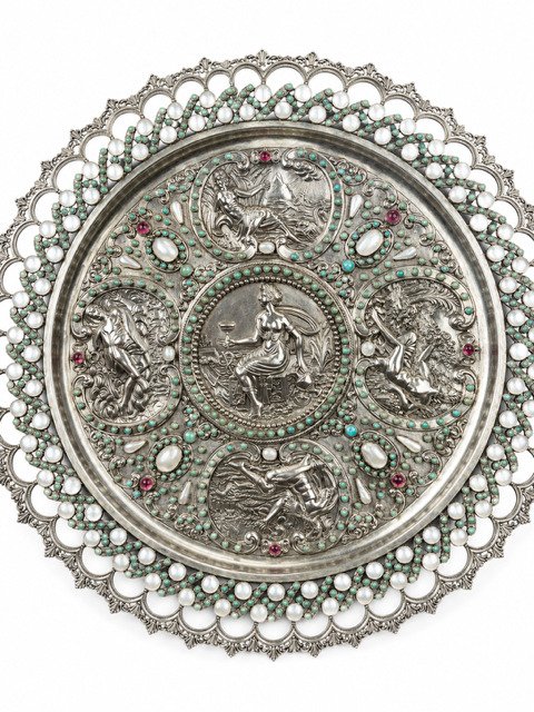 Solid Silver Temperance Dish In The Style Of François Briot-photo-1