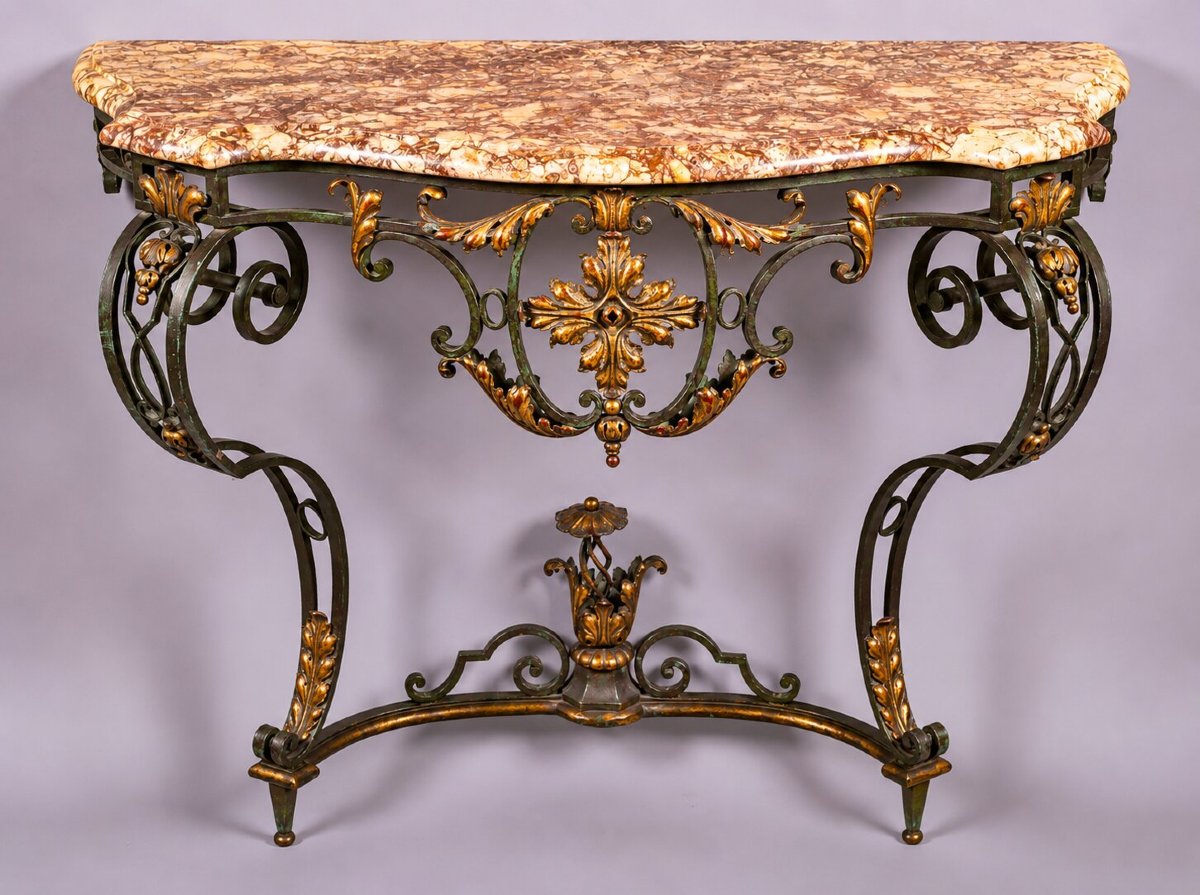Louis XV-style Wrought-iron Console