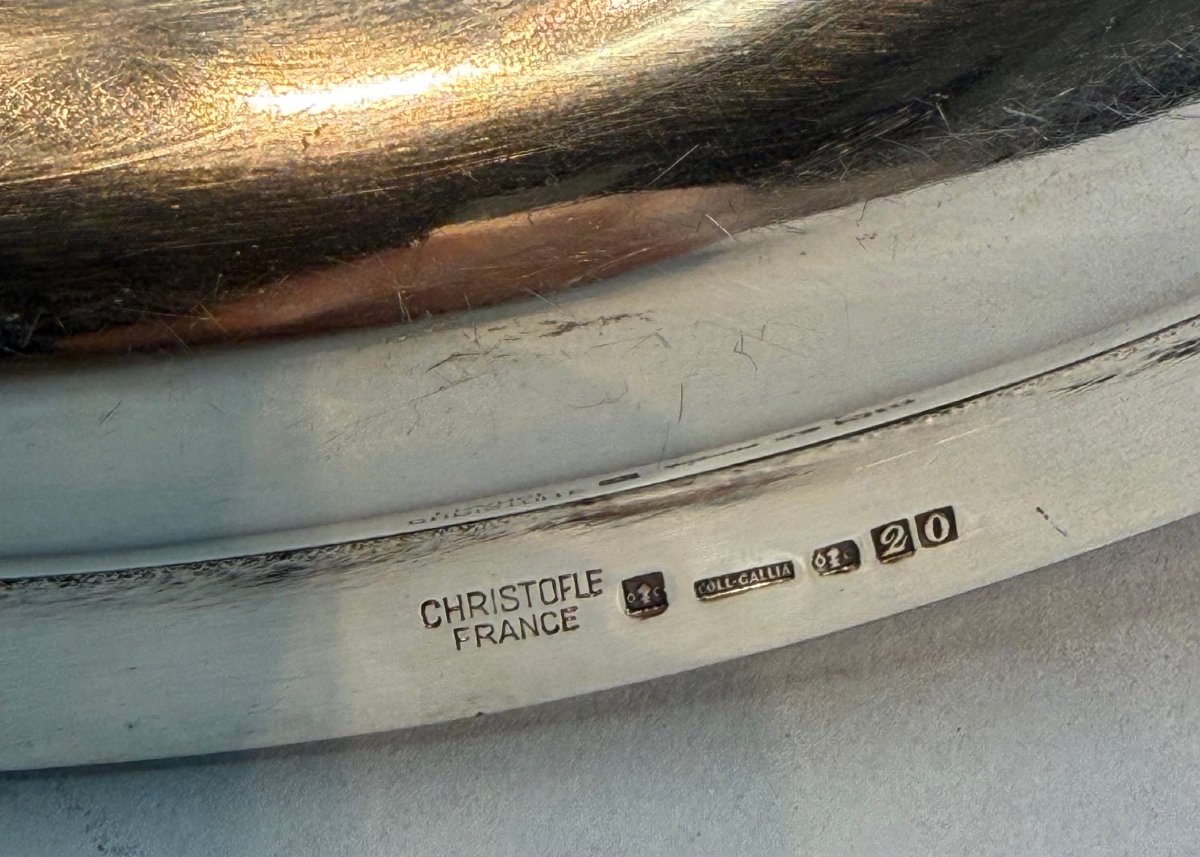 Christofle -Paire de saucières élégantes en métal argenté, -photo-3