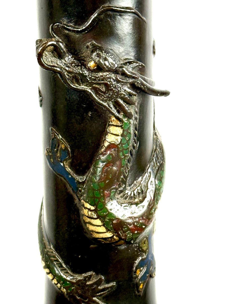  Cloisonné Floor Lamp, Early 20th Century-photo-5