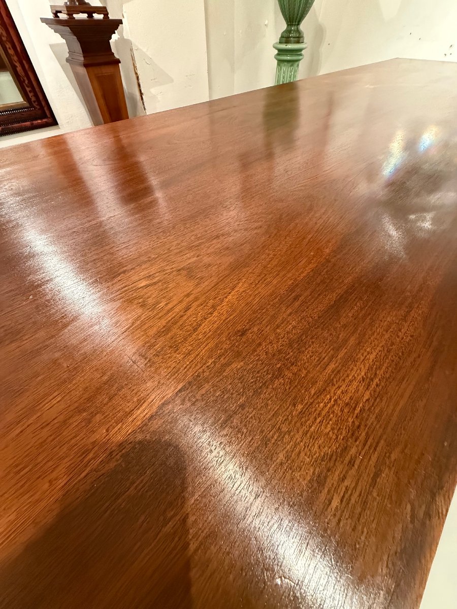 grande table de salle à manger en acajou massif-photo-2