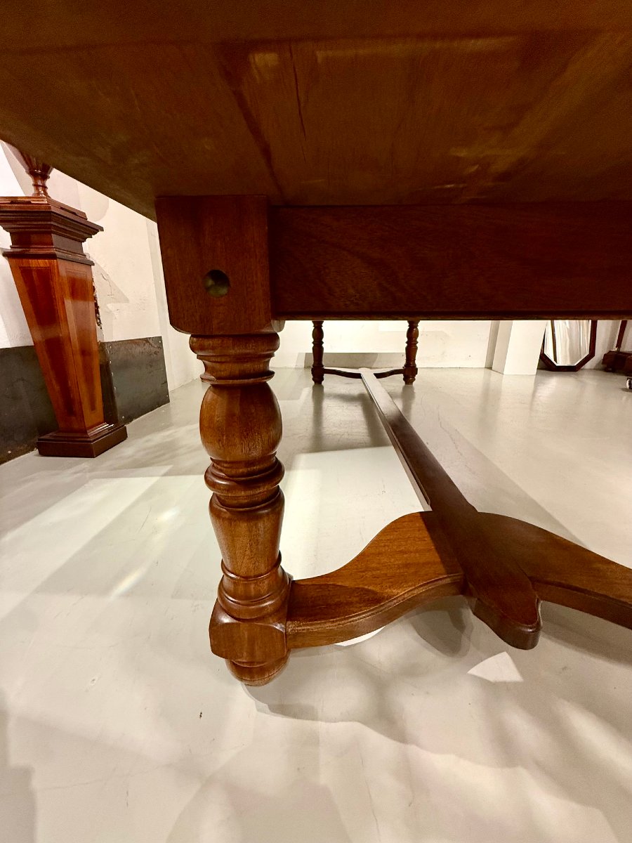 grande table de salle à manger en acajou massif-photo-5