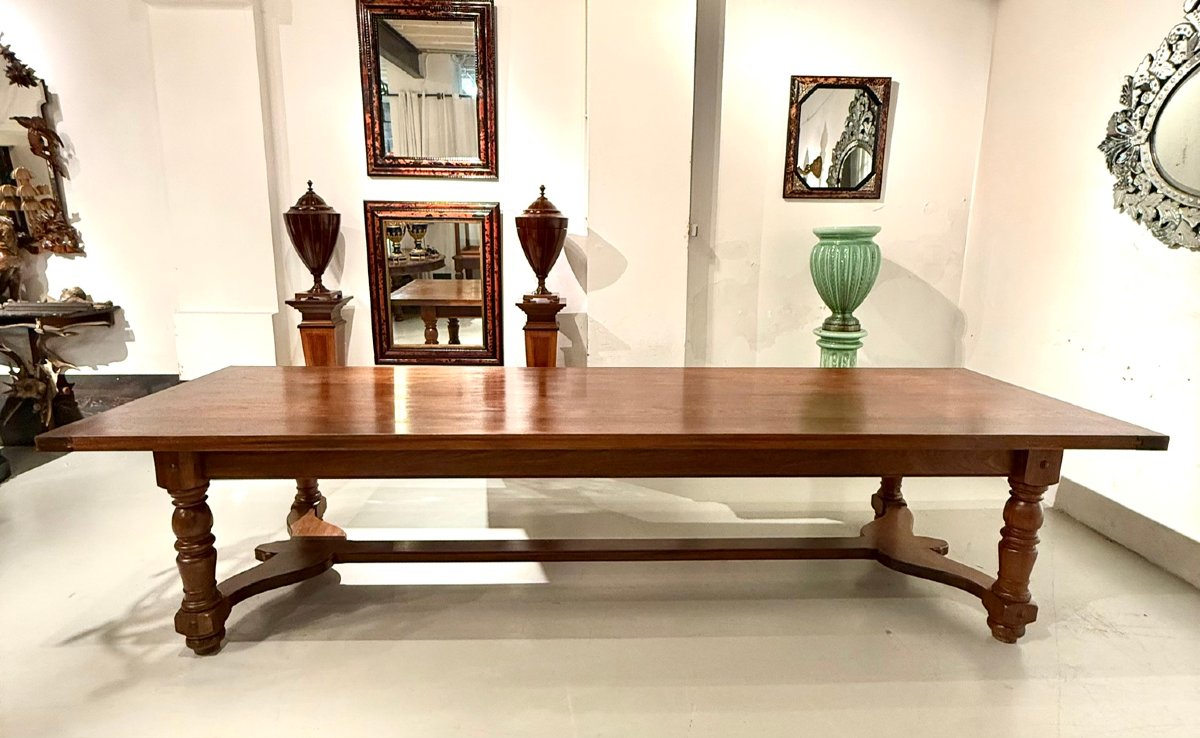 grande table de salle à manger en acajou massif