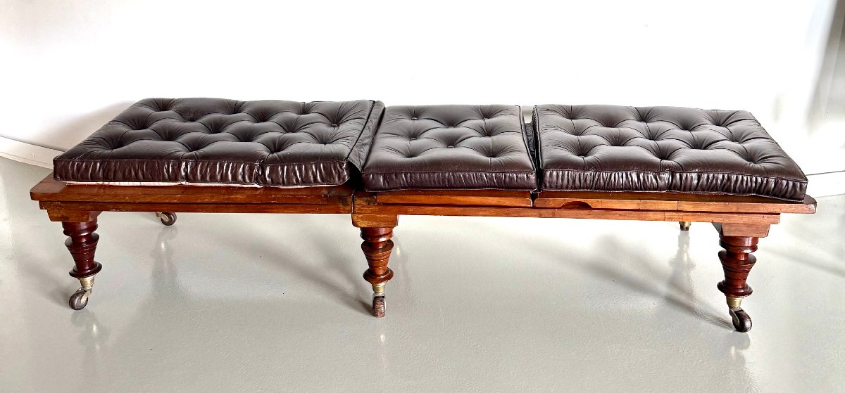 Chaise longue pliante anglaise par Robinsons.-photo-1