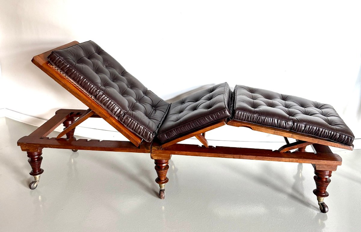 Chaise longue pliante anglaise par Robinsons.