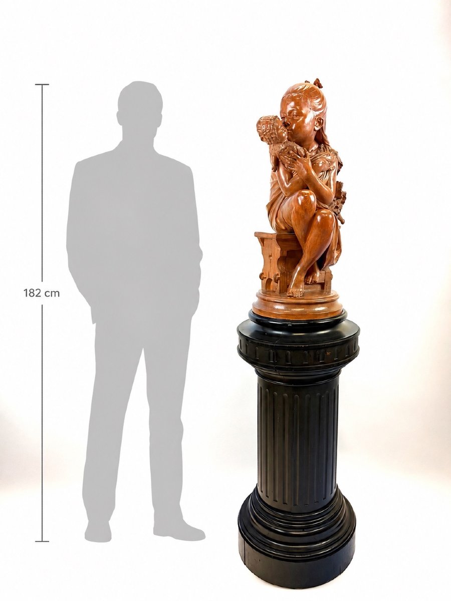 A Patinated Terracotta Sculpture From The Late 19th Century By The Belgian Sculptor Polydor Comein