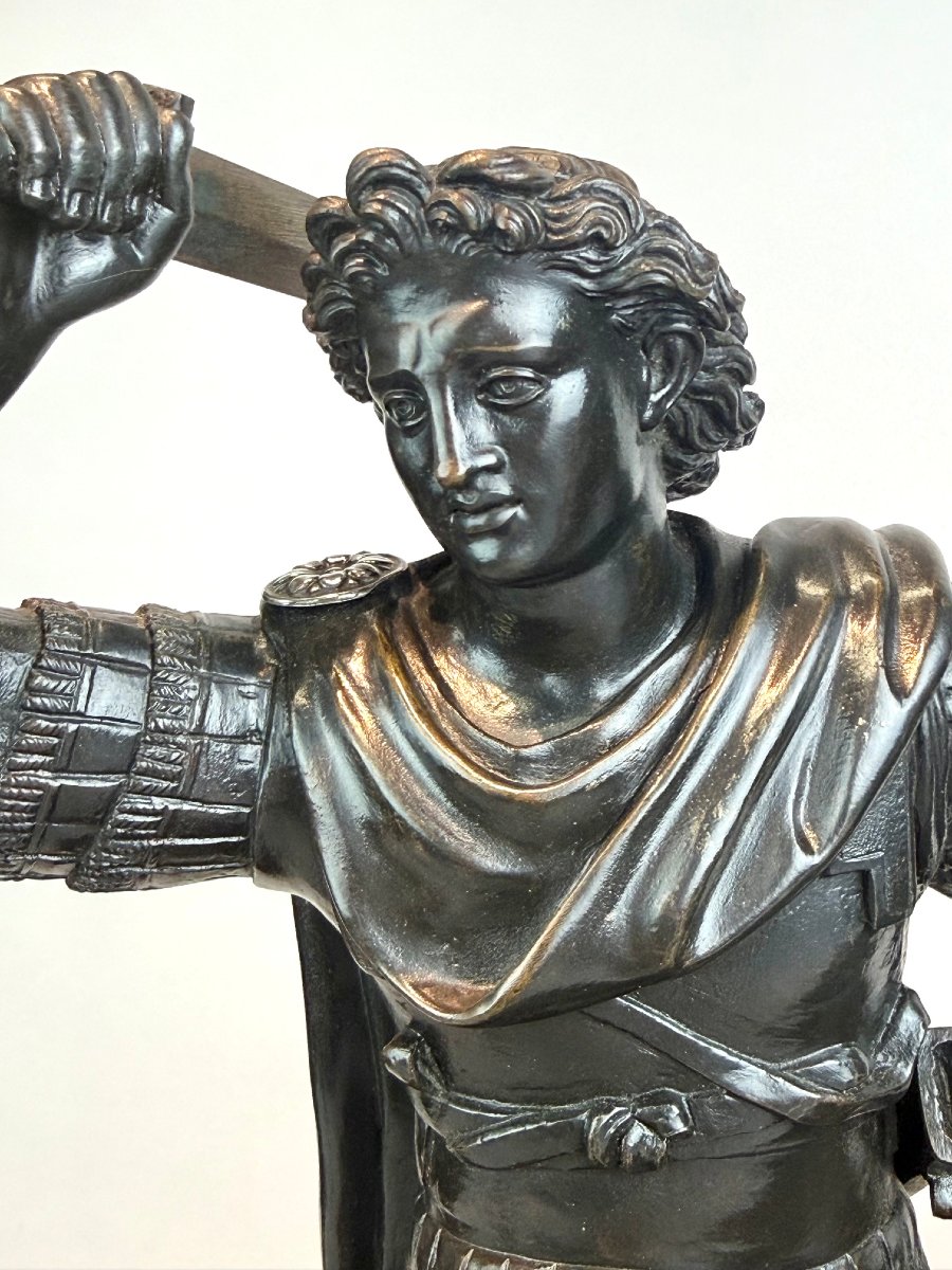 Une  sculpture équestre en bronze représentant Alexandre le Grand-photo-8