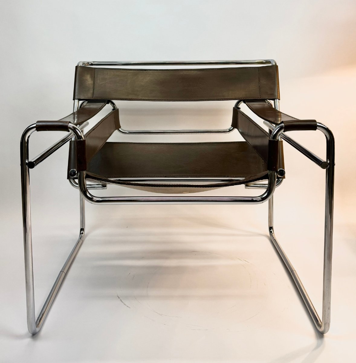 Vintage "wassily" Armchair, Designed By Marcel Breuer, 1980s-photo-3