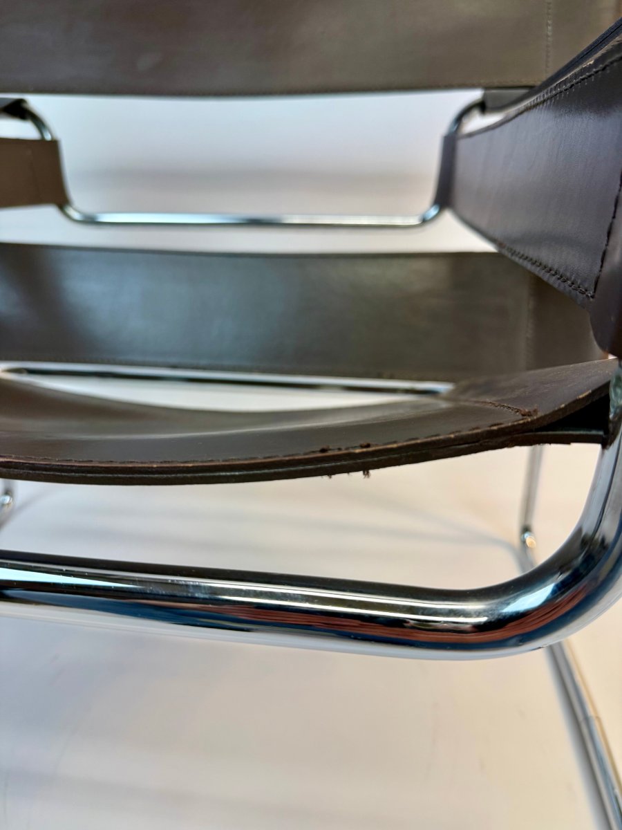 Vintage "wassily" Armchair, Designed By Marcel Breuer, 1980s-photo-1